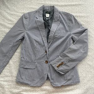 J Crew gingham blazer, sz 2